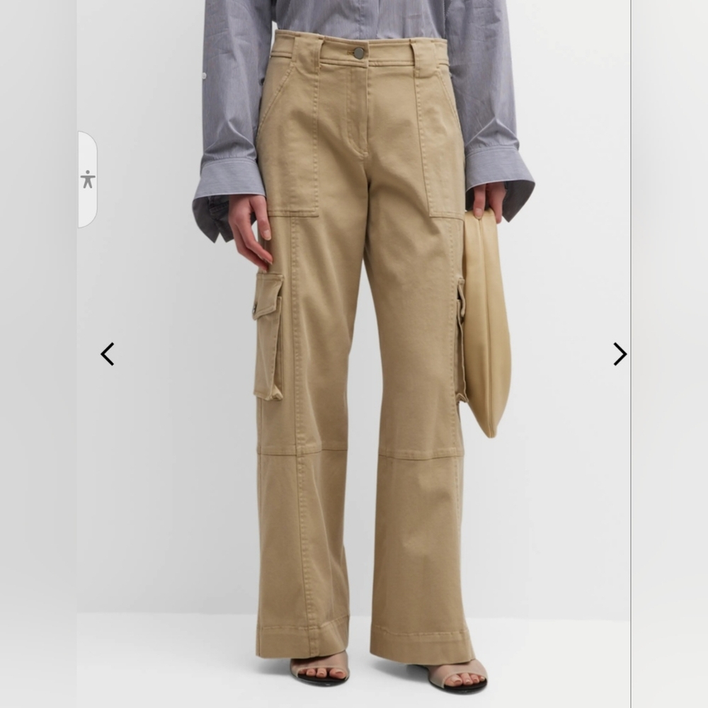 TWP Izzy Stretch Cotton Cargo Pants Size 8 New